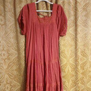 Large Red Flowy Dress